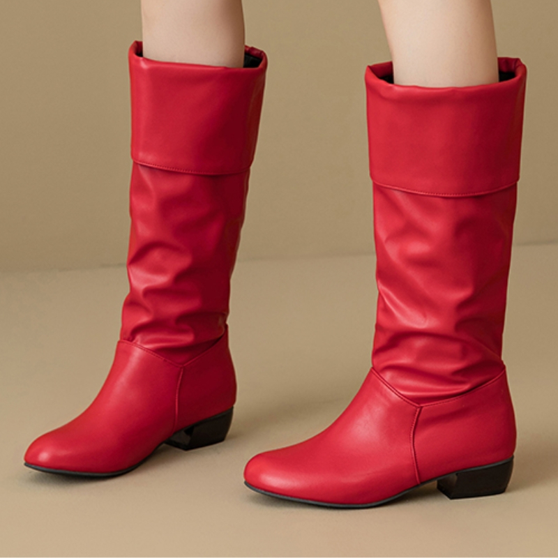 Waterproof Winter Boot - الانزلاق على حذاء برقبة للركبة مطوي