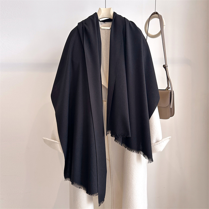 Cashmere Pashmina Wrap - الفاخرة الشتاء الكشمير وشاح المرأة الصلبة