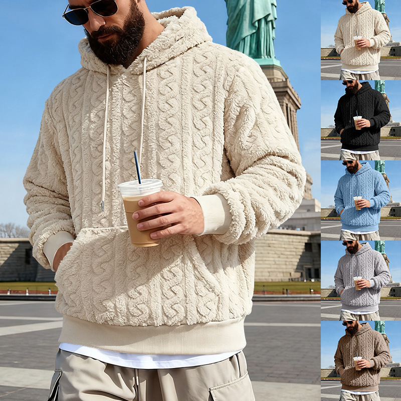 الرجال كنزة بغطاء رأس من الصوف - مراجعة Sherpa Hoodie Fleece وسعره