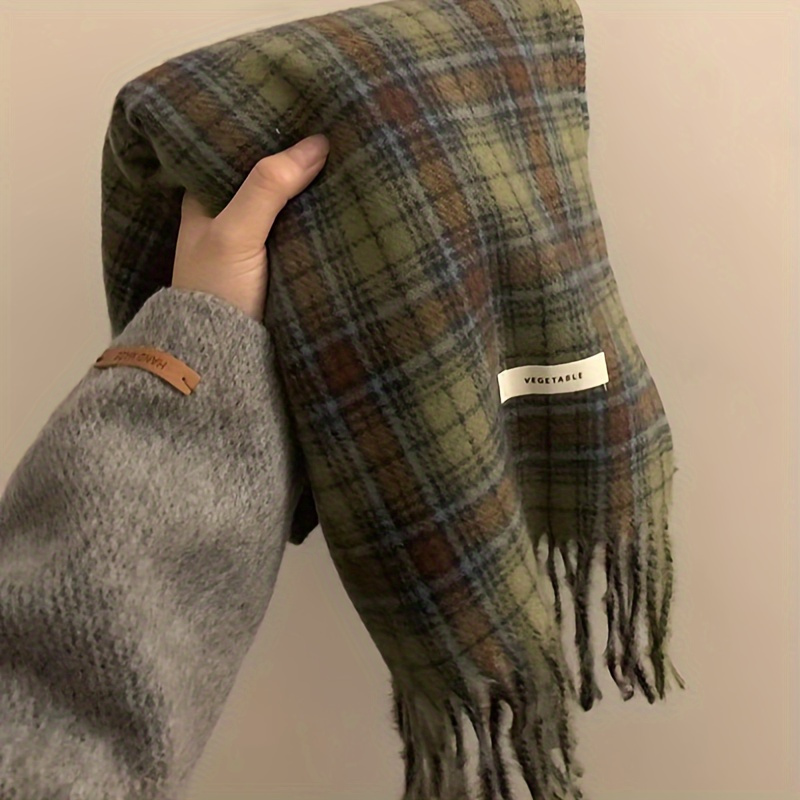 خمر الأخضر منقوشة شرابة وشاح ا - مراجعة Cashmere Pashmina Wrap وسعره