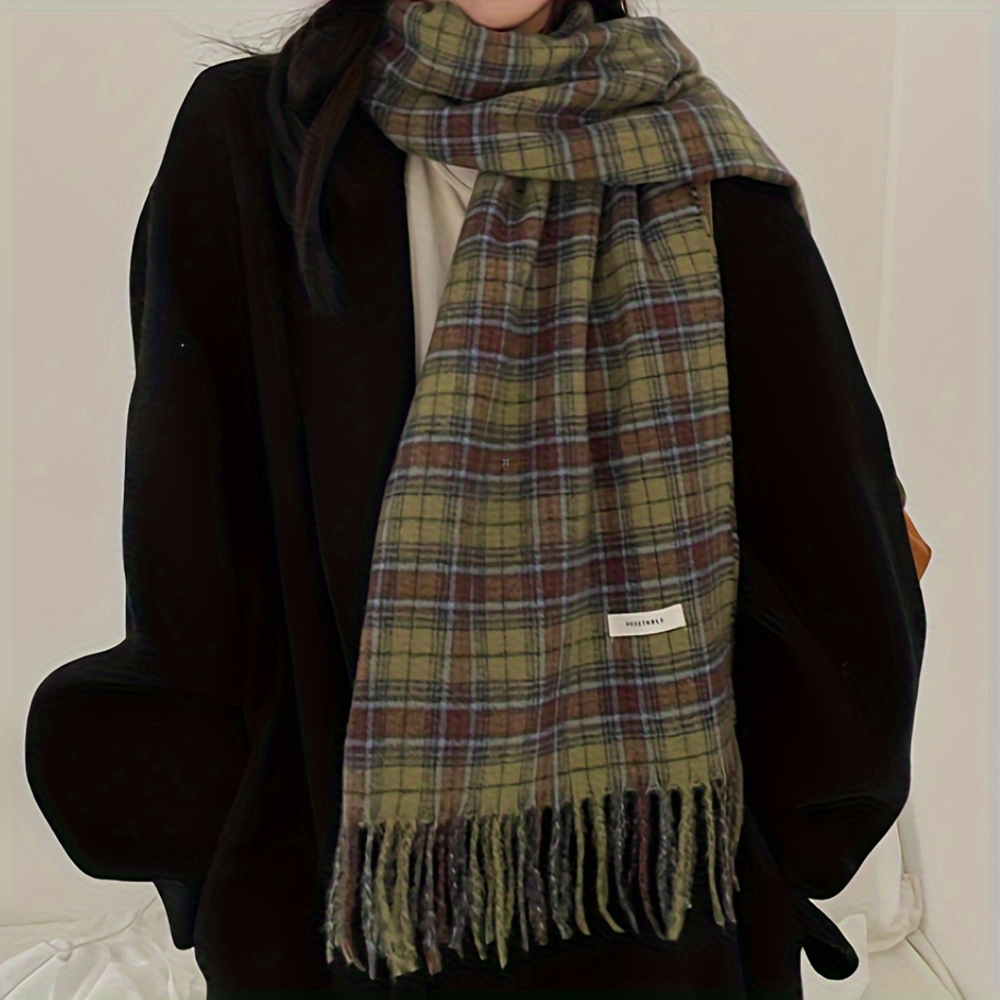 خمر الأخضر منقوشة شرابة وشاح ا - مراجعة Cashmere Pashmina Wrap وسعره