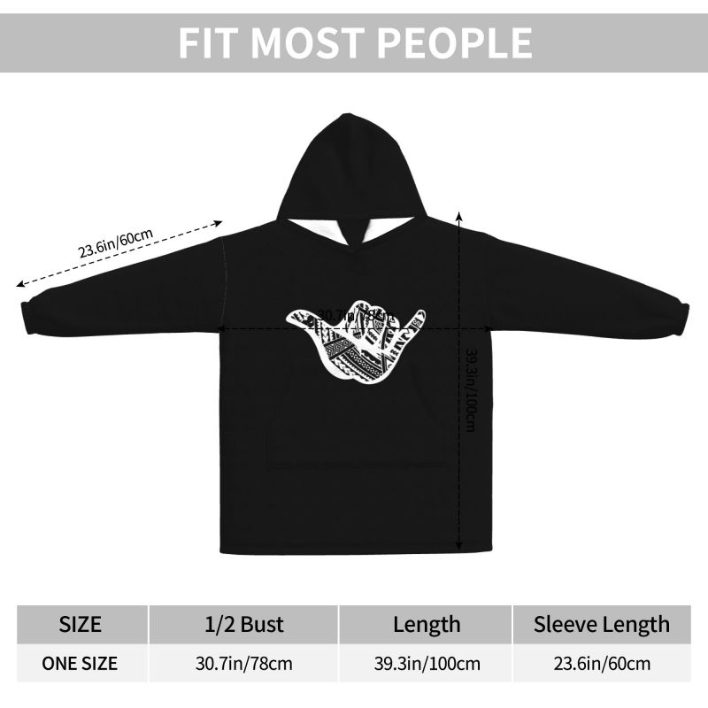 البولينيزية الوشم شاكا القبلية - مراجعة Sherpa Hoodie Fleece وسعره