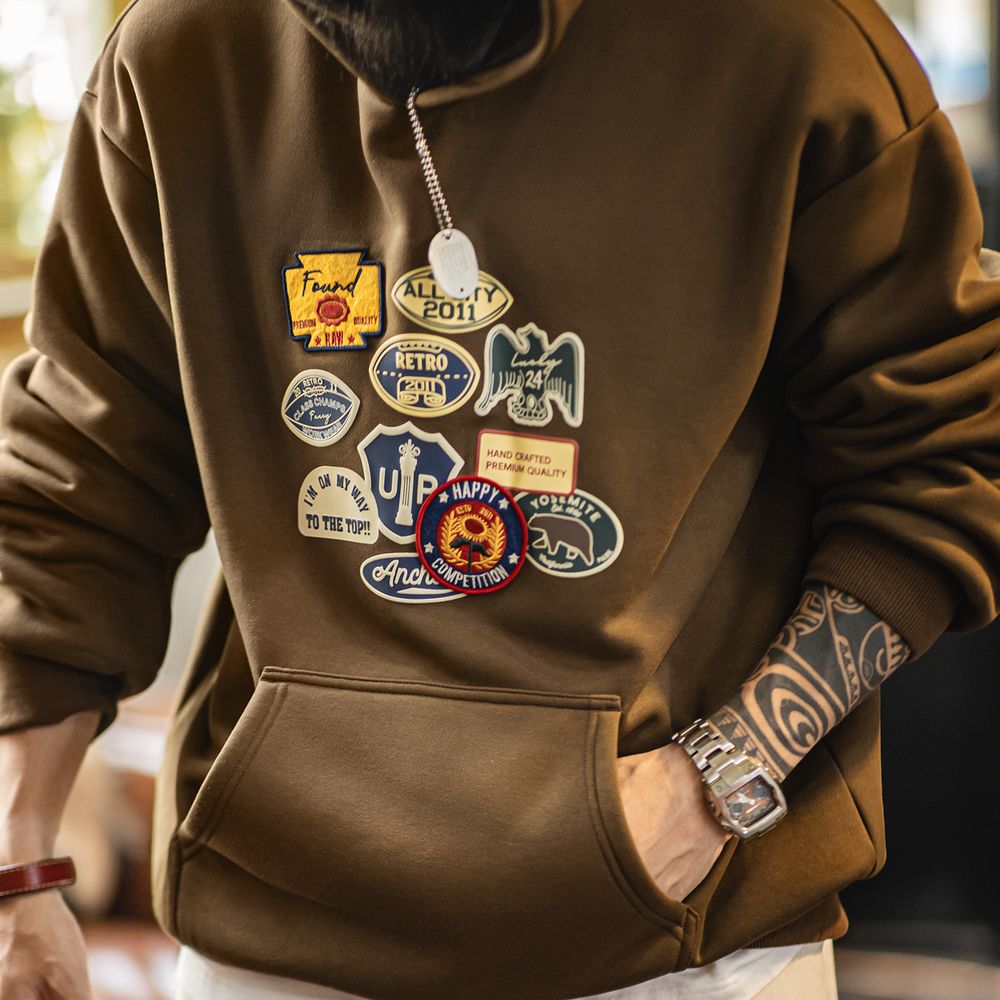 Maden Vintage الرجال المطرزة ش - مراجعة Sherpa Hoodie Fleece وسعره