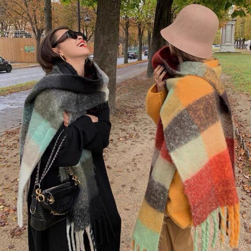 جديد فاخر شتاء سميك دافئ وشاح  - مراجعة Cashmere Pashmina Wrap وسعره