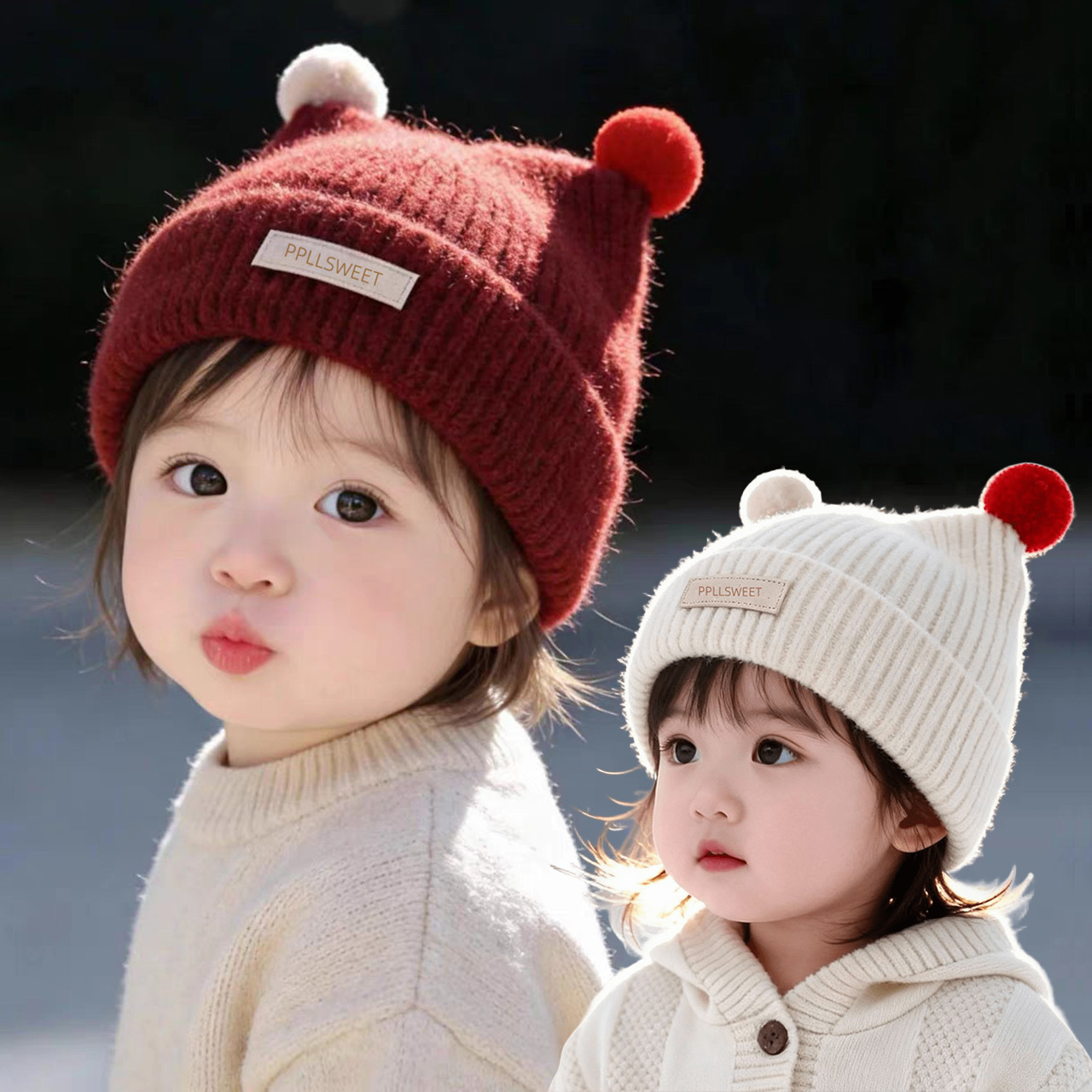 قبعة محبوكة للأطفال من 1-4 سنو - مراجعة Knit Beanie Hat Warm وسعره