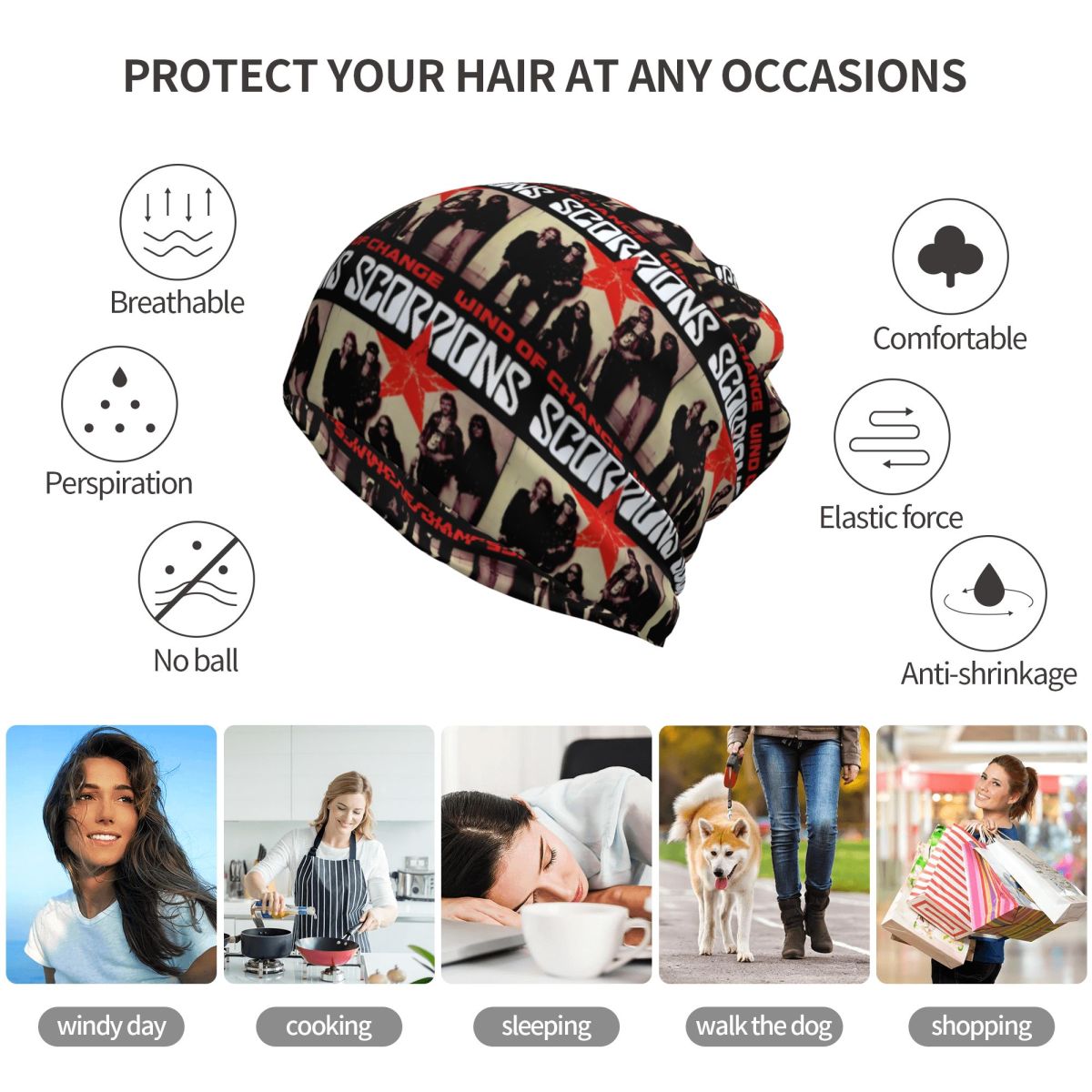 وشاح للرقبة من سكوربيونز باند  - مراجعة Knit Beanie Hat Warm وسعره